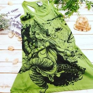 90s Thailand Buddha Elephant Yoga Tunic Tank